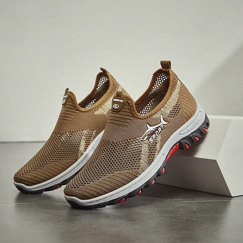 Herren Sommerschuhe atmungsaktiv leicht Mesh Sneaker Wanderschuhe Männer