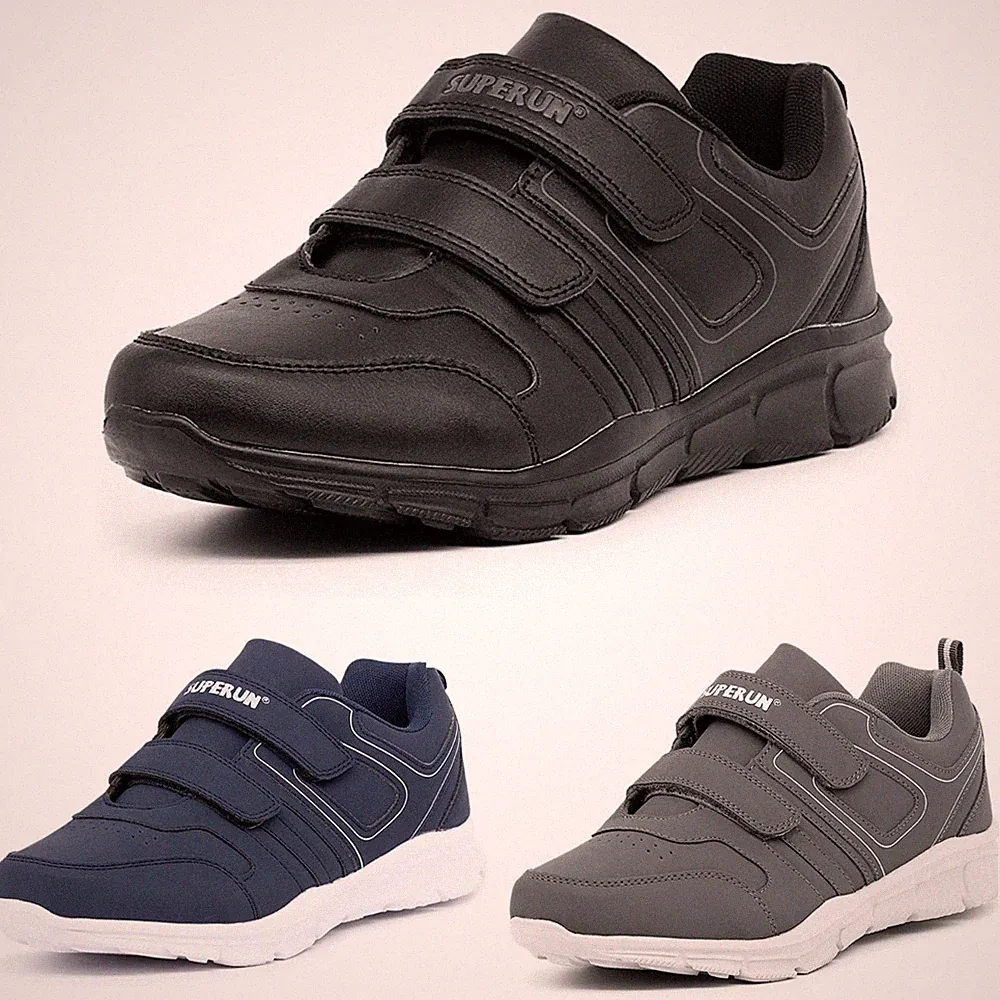 Herren Sportschuhe Klettverschluss Leichte Turnschuhe Sneaker Laufschuhe 41-46