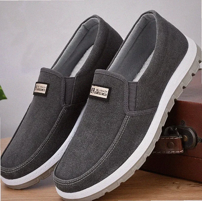 Herren Sportschuhe Laufschuhe Freizeit - Slip On Sneaker Canvas Turnschuhe