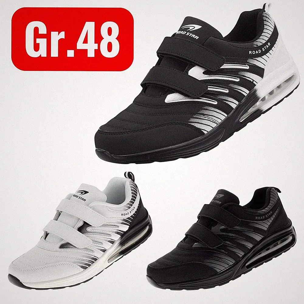 Herren Sportschuhe Übergröße Gr 48 Sneaker Laufschuhe Turnschuhe Klettverschluss