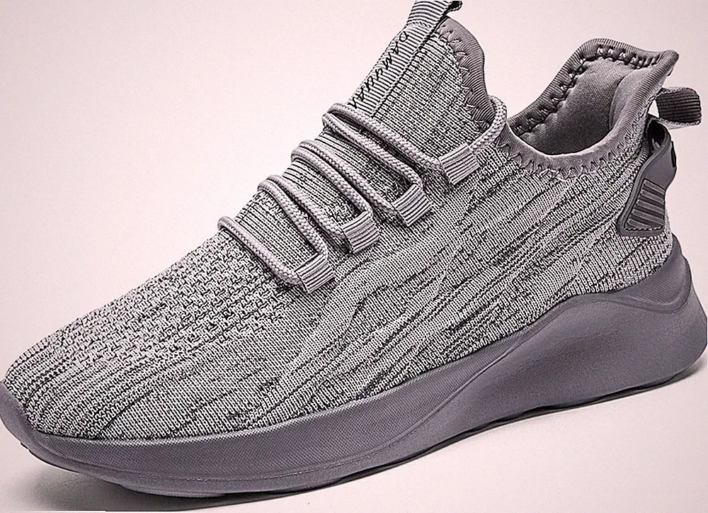 Herren Straßenlaufschuhe Grau | Tennisschuhe Leichtgewichts Atmungsaktiv