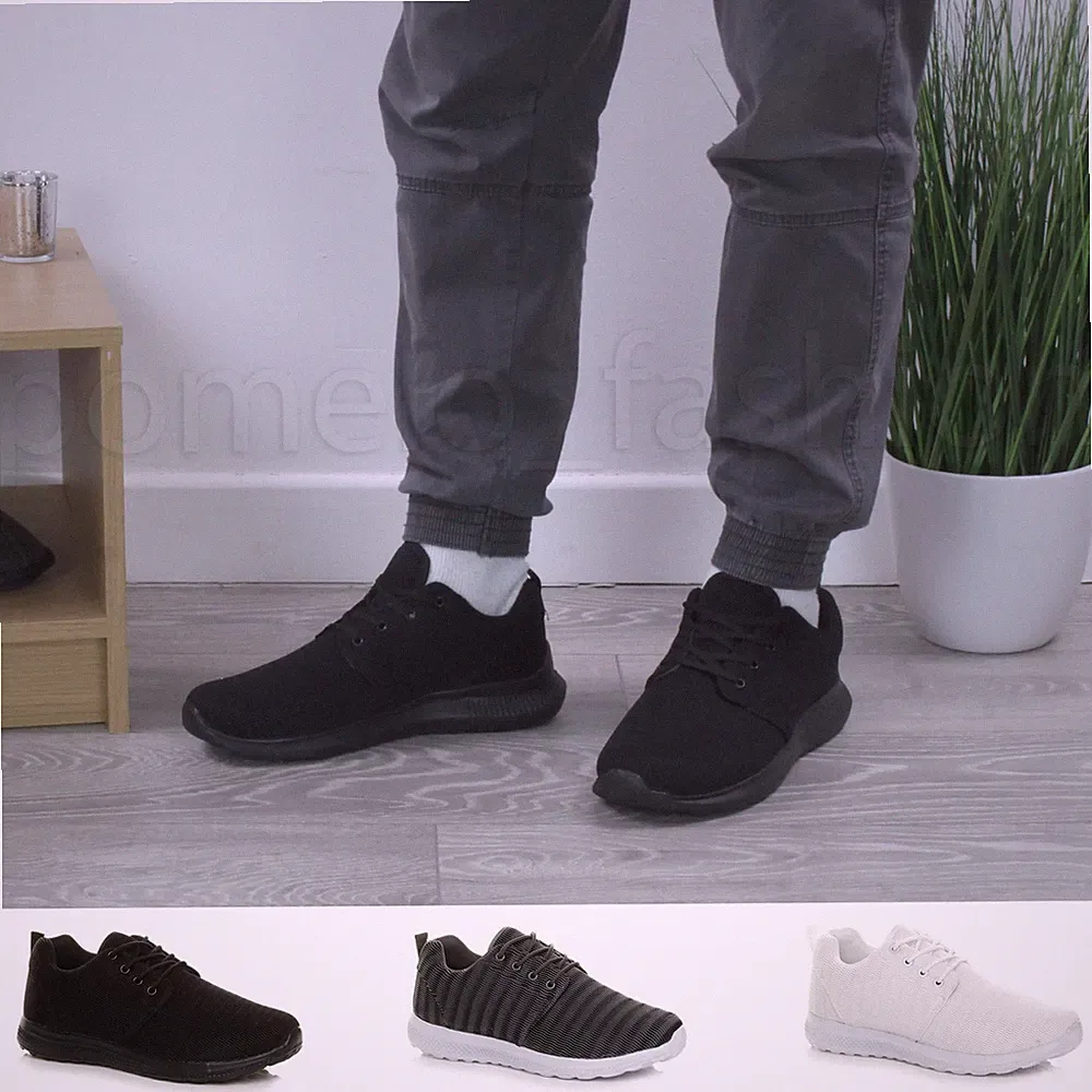 HERREN TEENAGER JUNGEN FLEXIBEL MEMORY FOAM RUNNING GYM SCHUHE SPORT SNEAKER GRÖßE