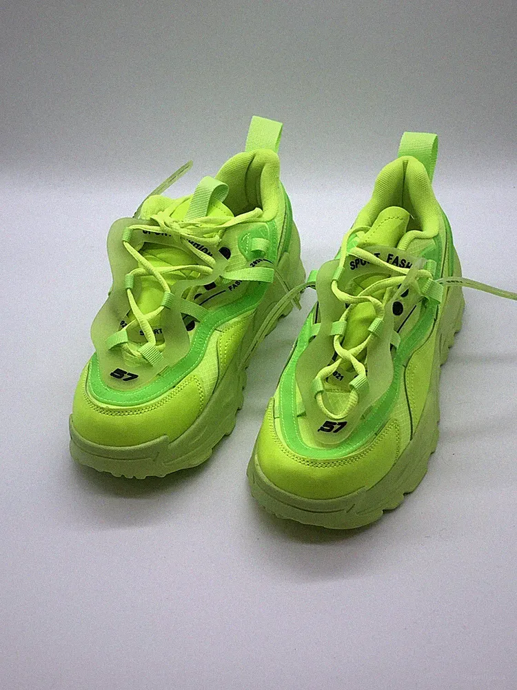 Herren Turnschuhe Sneaker Grün,gelb Neonfarben Größe 44 Laufschuhe