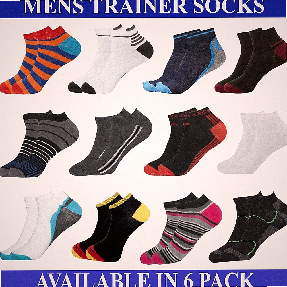 Herren Turnschuhe Socken unsichtbar Knöchel Schuheinlage 6 Paar Fitness Sport Multipack 6-11