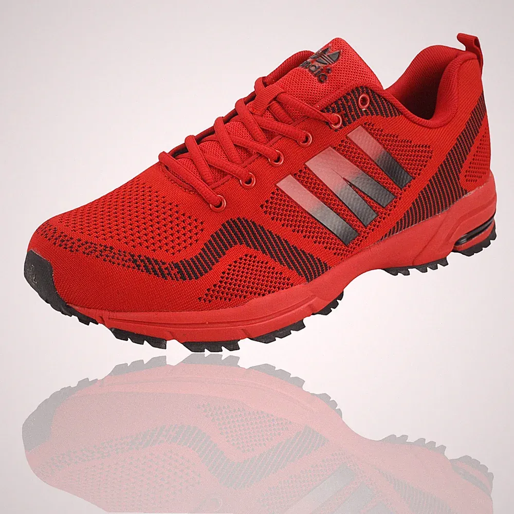 Herren Übergröße Sneaker Sportschuhe Turnschuhe Laufschuhe Schnürer Rot 47-49