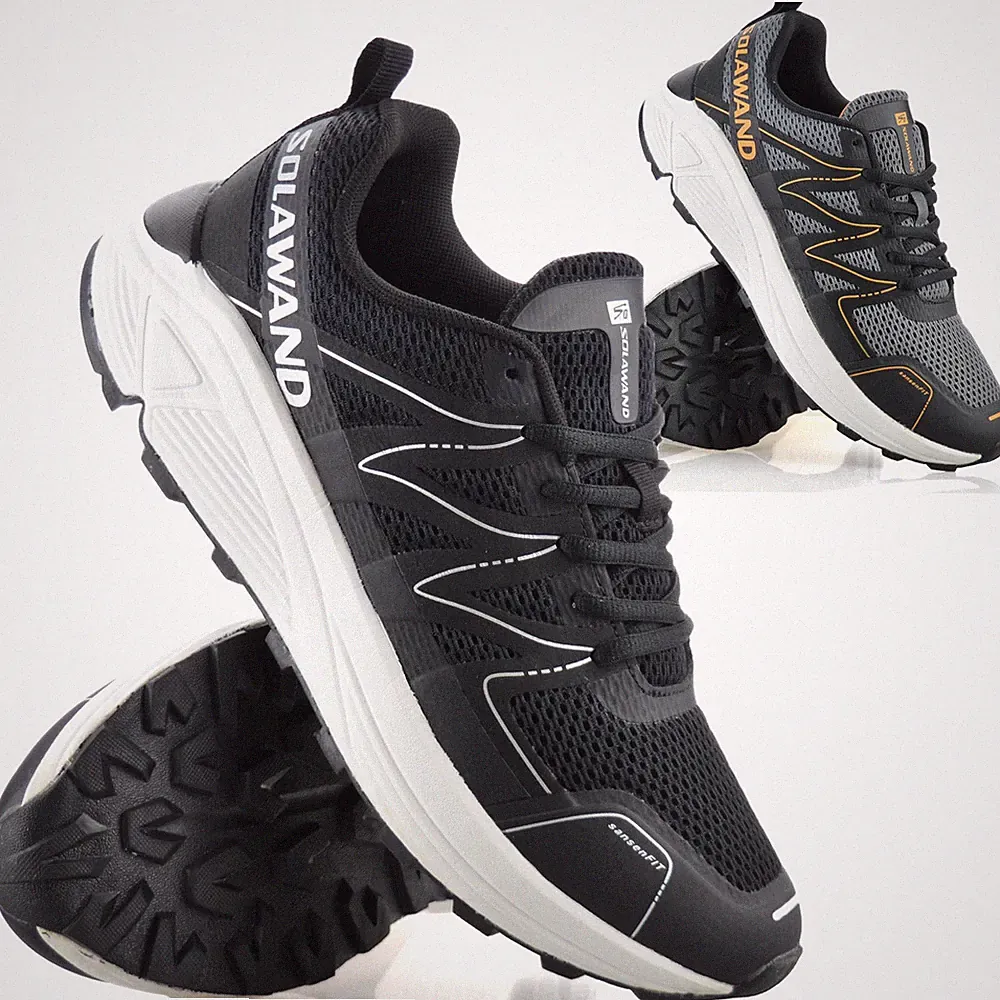 Herren Wandern Walking Memory Foam Trailrunning Freizeit Sport Turnschuhe Schuhe Größe