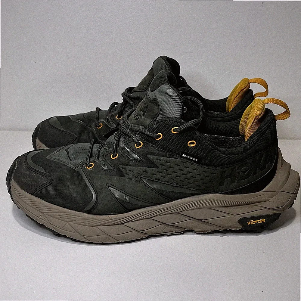 Hoka Anacapa Low GTX Mens 12D Green Gore-Tex Waterproof Hiking Shoes Duffle Bag