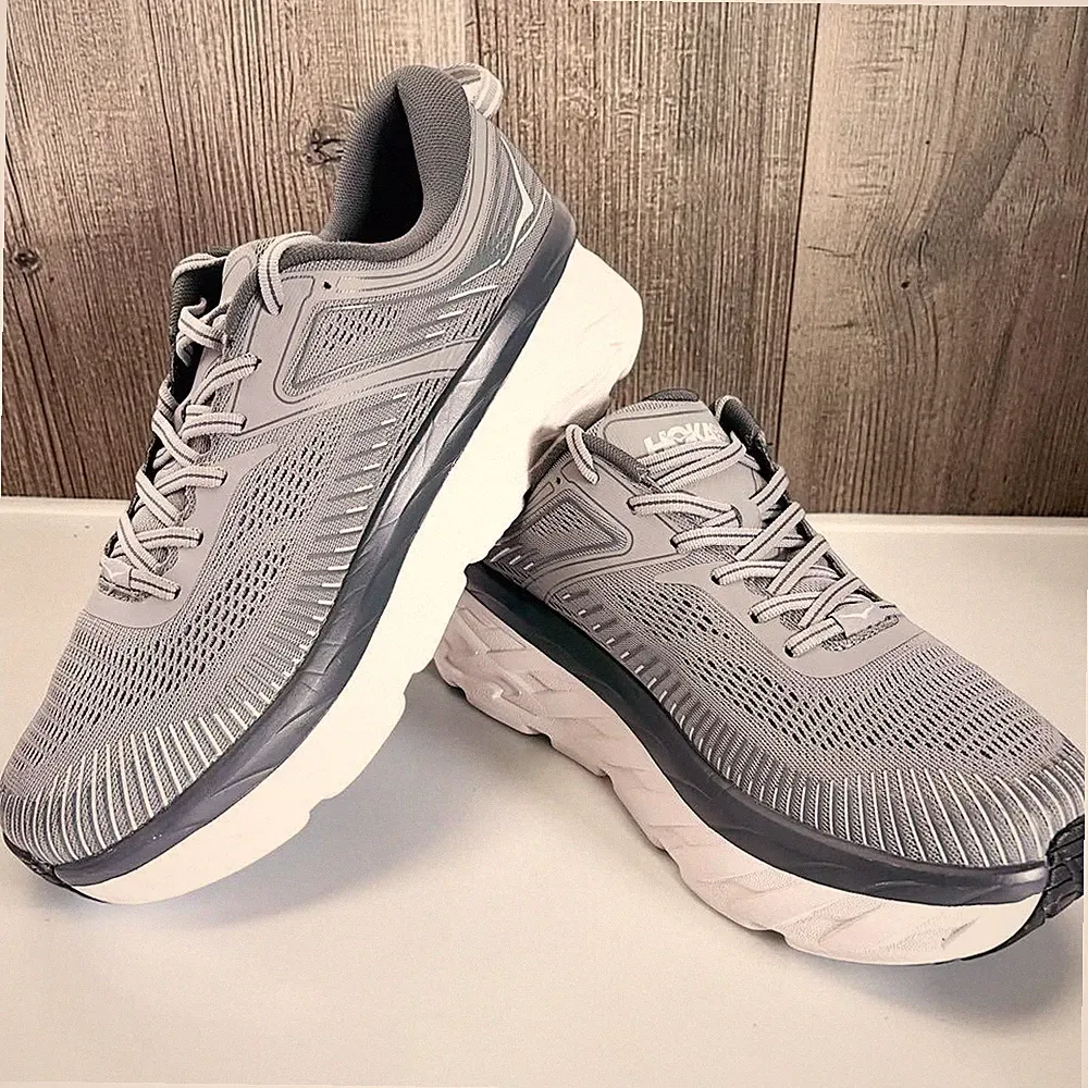HOKA Bondi 7 Herren Sneaker Grau 27cm Top Zustand