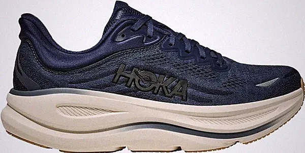 HOKA BONDI 9 HERREN LAUFSCHUHE NEUTRALE DÄMPFUNG MARINEBLAU GRÖßE UK 13,5