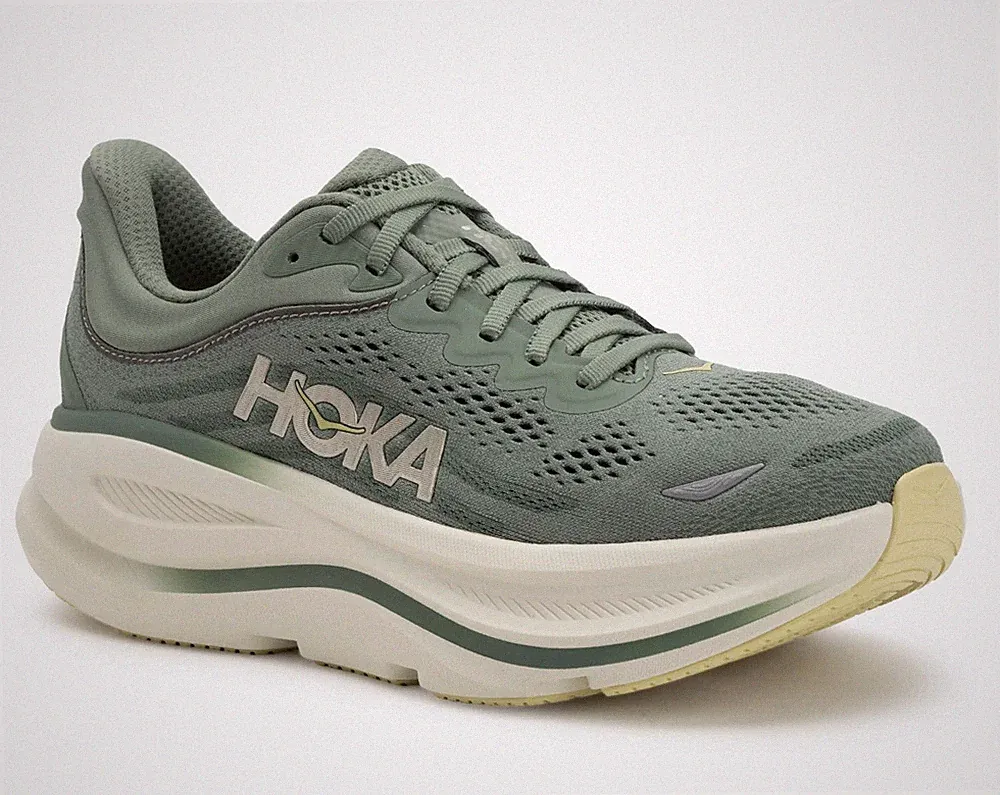 Hoka Bondi 9 Herren Laufschuhe Sukkulente Farn Sneaker Running Schuhe EU 46