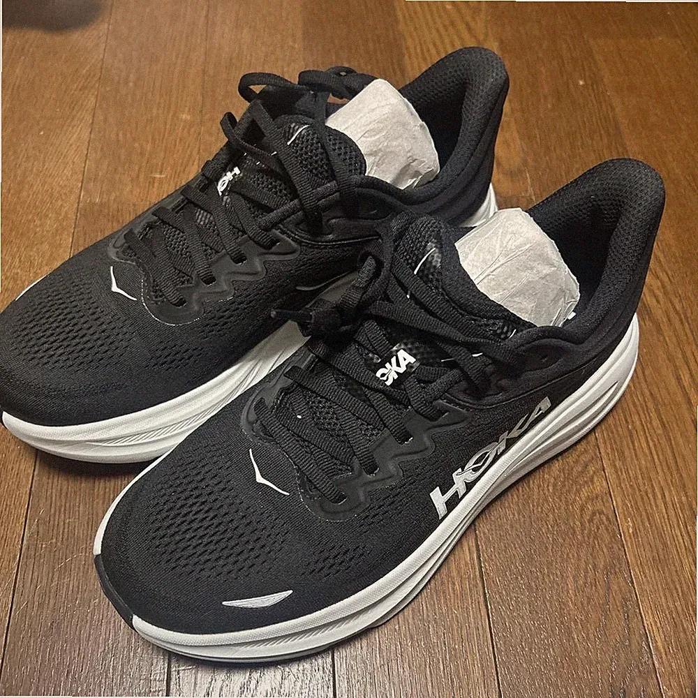 HOKA Bondi 9 Herren Sneaker Schwarz Weiß 28cm Breite Neu Schuhe