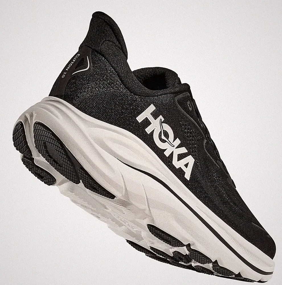 Hoka Clifton 10 Herren Laufschuhe Schwarz Weiß Größe EU 48 Sneaker Schuhe