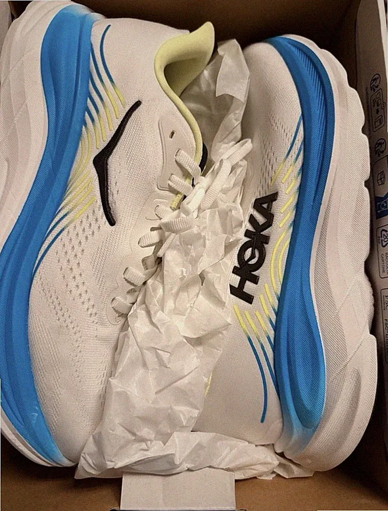 Hoka Clifton 11 Laufschuhe Gr. 42 weiß/blau