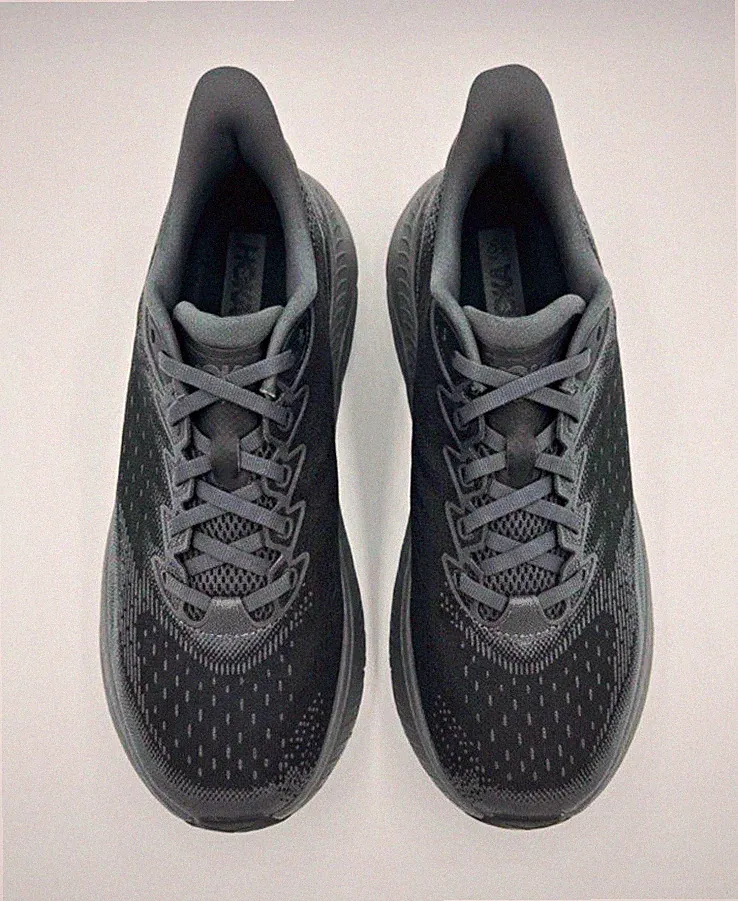HOKA Clifton 9 Herren Laufschuhe Schwarz Low Top Schnürung Mesh Gummisohle