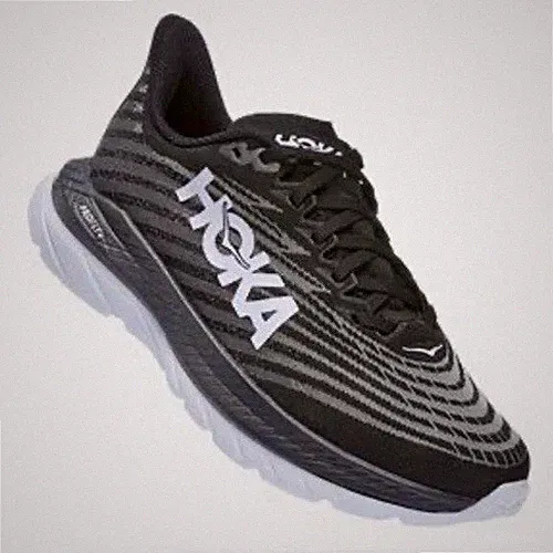 HOKA Mach 5 Damen Laufschuhe Sneaker Schwarz/Grau/Weiß Gr. 39,1/3