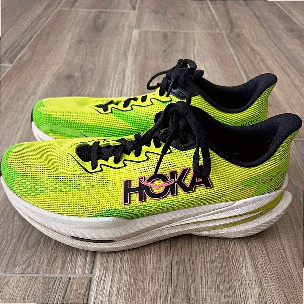 Hoka Mach X 3 Herren Laufschuhe Sneaker Low Top grün/schwarz Größe EU 42
