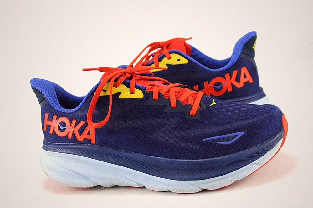 Hoka One Clifton 9 Gr.46 2/3 Herren Training-Laufschuh Sneaker Blau TOP P 574