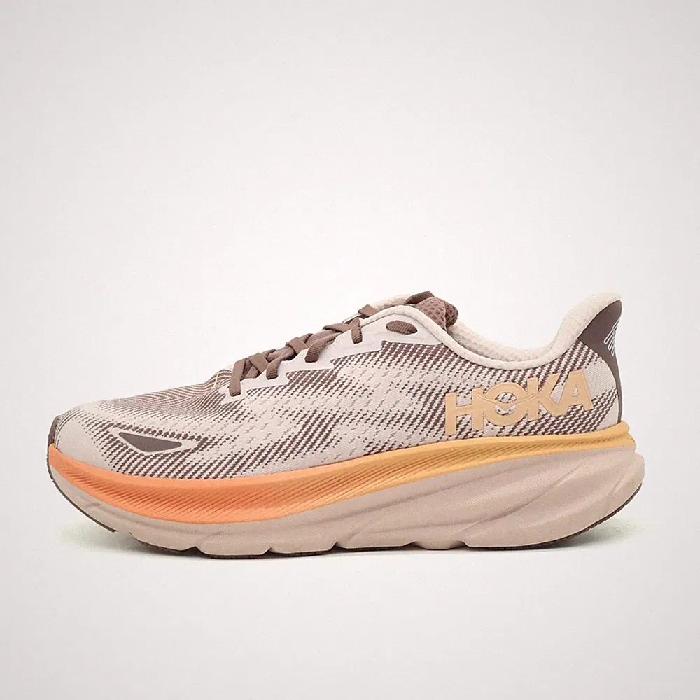 Hoka One Damen Clifton 9 GTX Schuhe Braun Orange Gepolstert Laufschuhe EU 43⅓