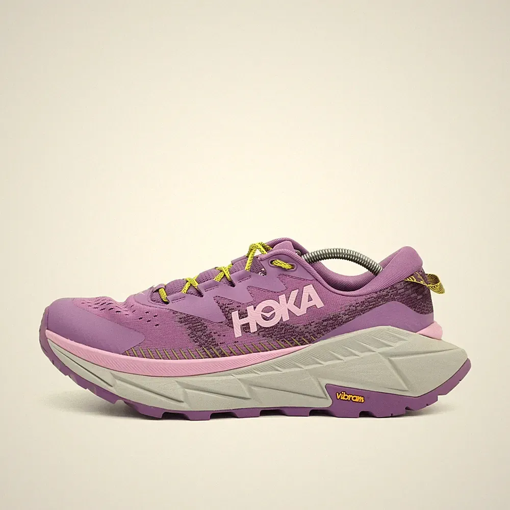 Hoka One Damen Skyline-Float X Sneaker Lila Gelb Mesh Low Laufschuhe EU 42 2/3
