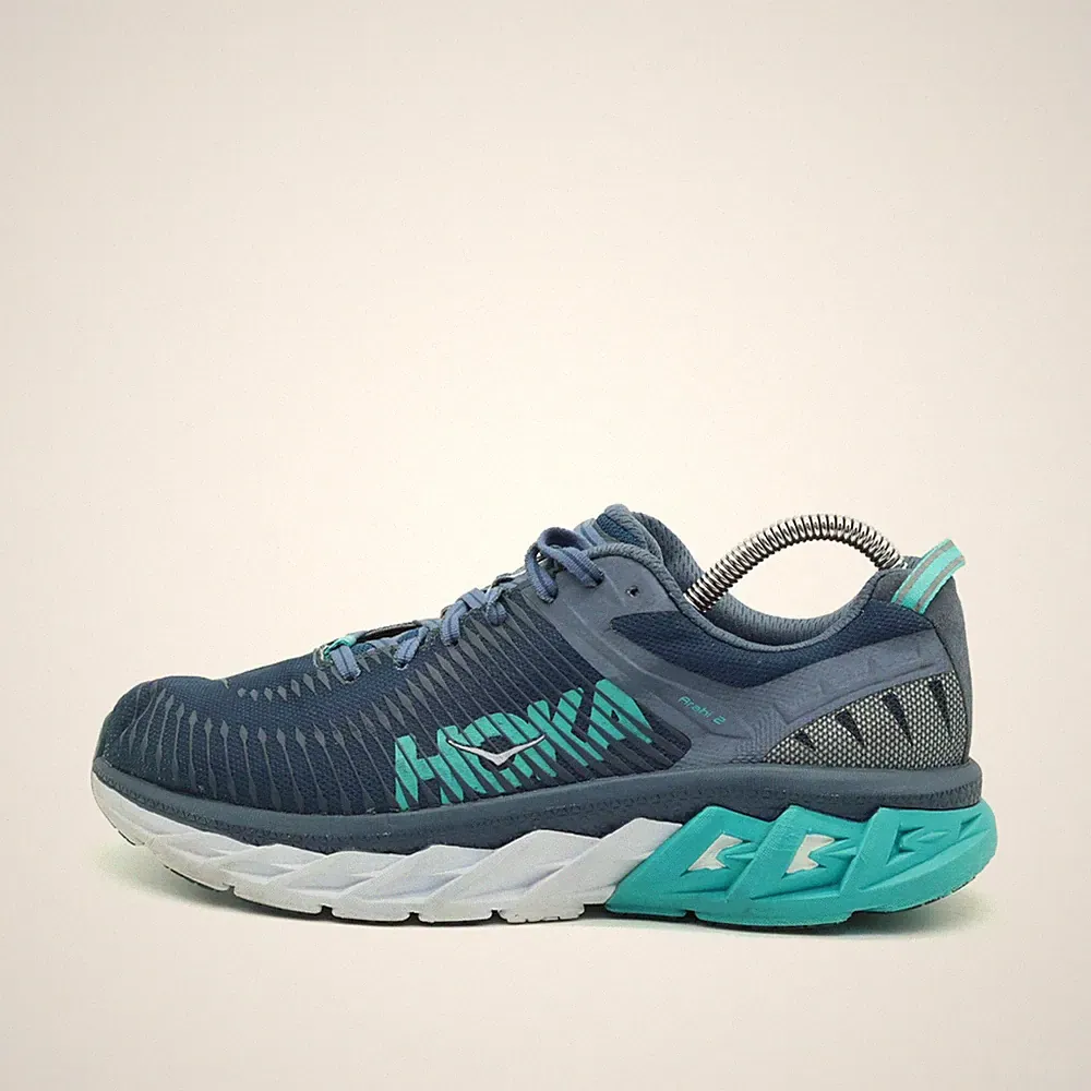 Hoka One Herren Arahi 2 Schuhe Blau/Türkis Mesh Stabilität Laufschuhe EU 42