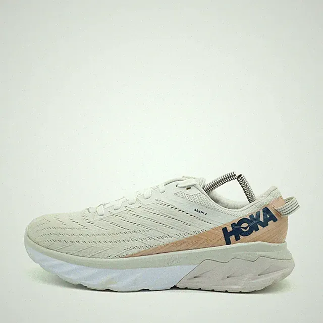 Hoka One Herren Arahi 4 Schuhe Weiß Mesh Low-Top J-Frame Laufschuh EU 42 2/3