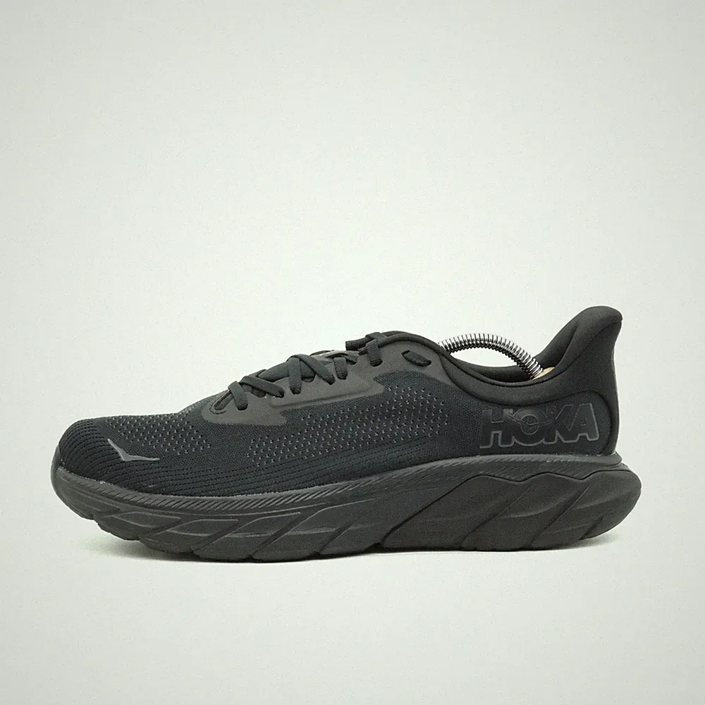 Hoka One Herren Arahi 5 Schuhe Schwarz Mesh Low-Top Stabil Laufschuh EU 46