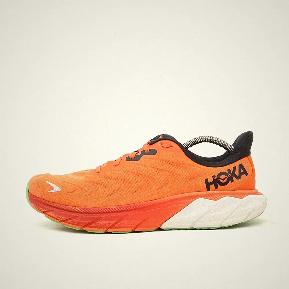 Hoka One Herren Arahi 6 Sneaker Orange Mesh Reflektoren Laufschuh EU 44,5