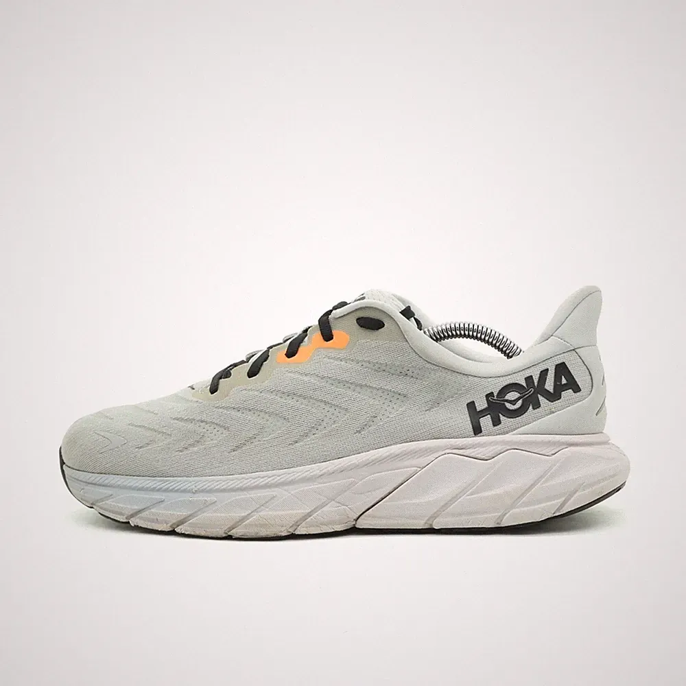 Hoka One Herren Arahi 6 Sportschuhe Grau Weiß Mesh Stabilität Laufschuh EU 44