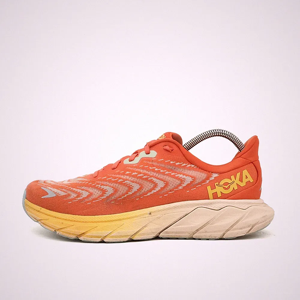 Hoka One Herren Arahi 6 Sportschuhe Orange Gelb Stabilität Laufschuhe EU 41⅓