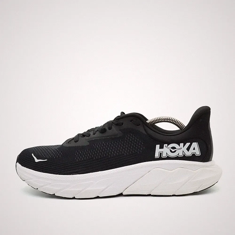 Hoka One Herren Arahi 7 Sneaker Schwarz Weiß Mesh Stabilität Laufschuh EU 43⅓