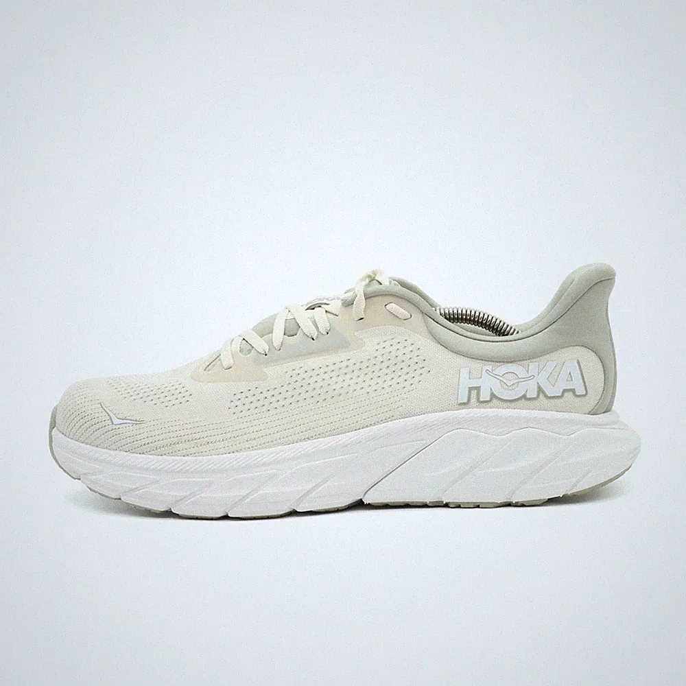 Hoka One Herren Arahi 7 Sneaker weiß/beige Mesh atmungsaktiv Laufschuh EU 44.5