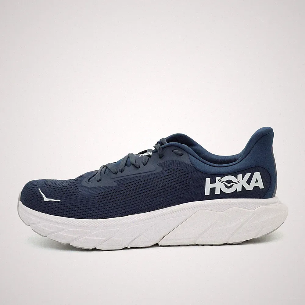 Hoka One Herren Arahi 7 Sportschuh Blau Weiß Mesh Passform Laufschuhe EU 48