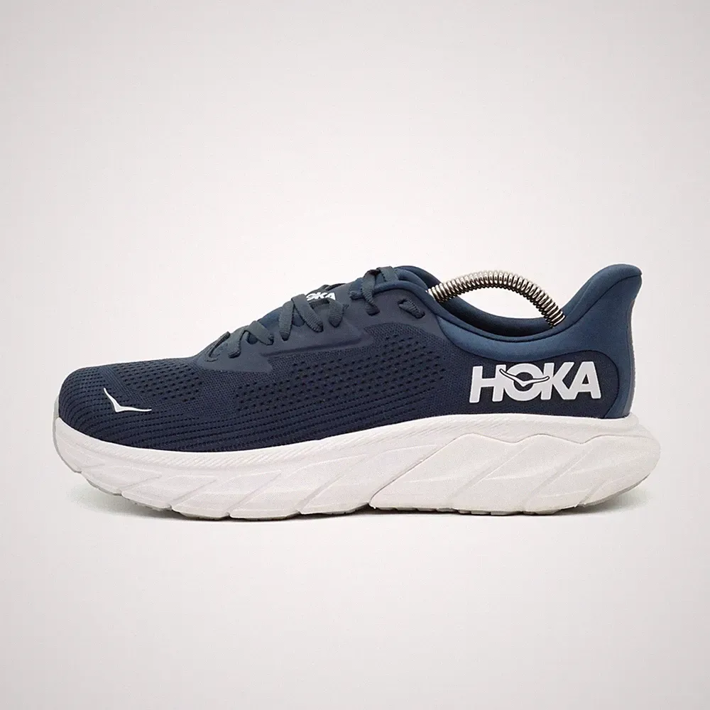 Hoka One Herren Arahi 7 Wide Sneaker dunkelblau Mesh Passform Laufschuhe EU 42