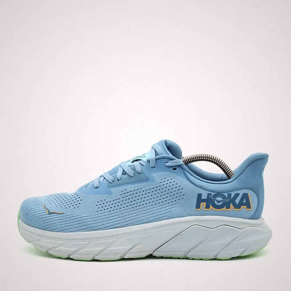 Hoka One Herren Arahi 7 Wide Sportschuh Blau Mesh Passform Laufschuh EU 42