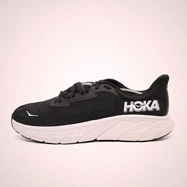 Hoka One Herren Arahi 7 Wide Sportschuhe Schwarz Weiß Mesh Laufschuhe EU 45 1/3