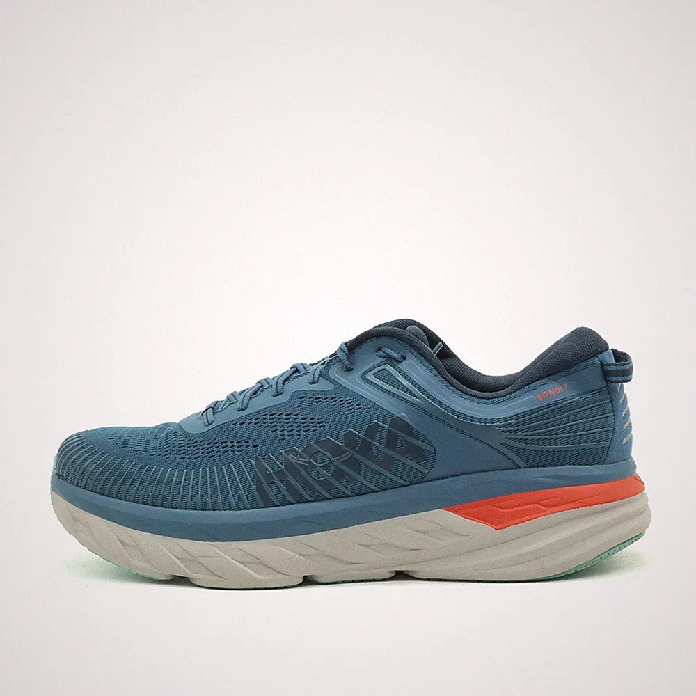 Hoka One Herren Bondi 7 Sportschuh blau Mesh Low-Top Laufschuhe EU 47 1/3