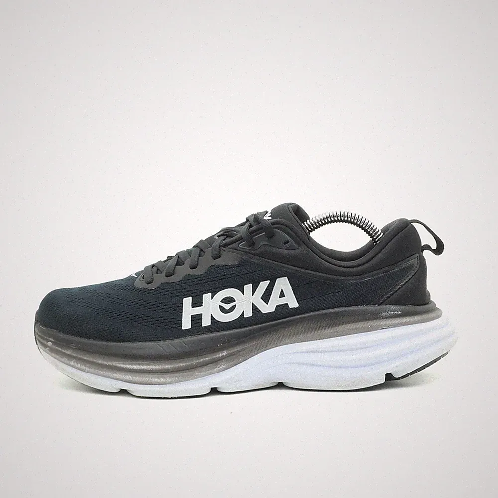 Hoka One Herren Bondi 8 Sportschuh Schwarz Weiß Atmungsaktiv Laufschuhe EU 42