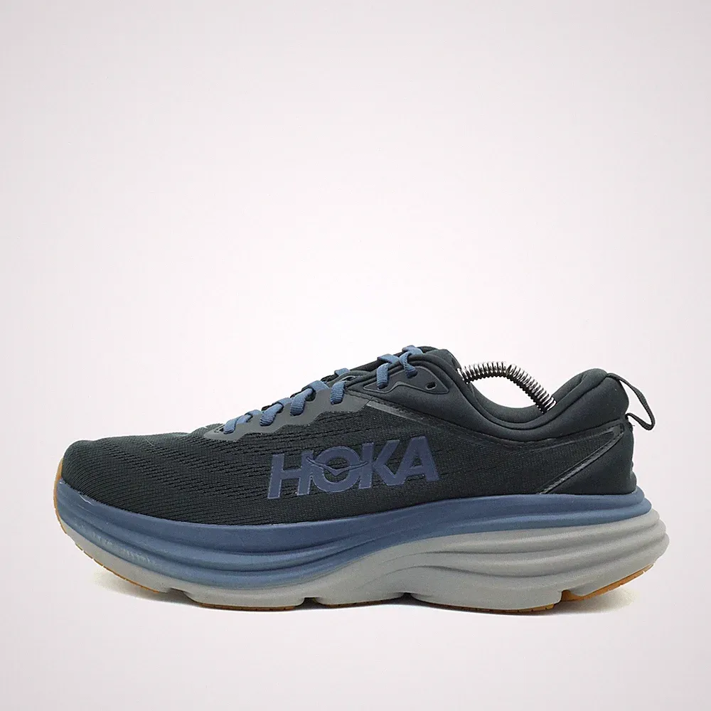 Hoka One Herren Bondi 8 Sportschuhe Blau/Schwarz Mesh Laufschuhe EU 44 2/3