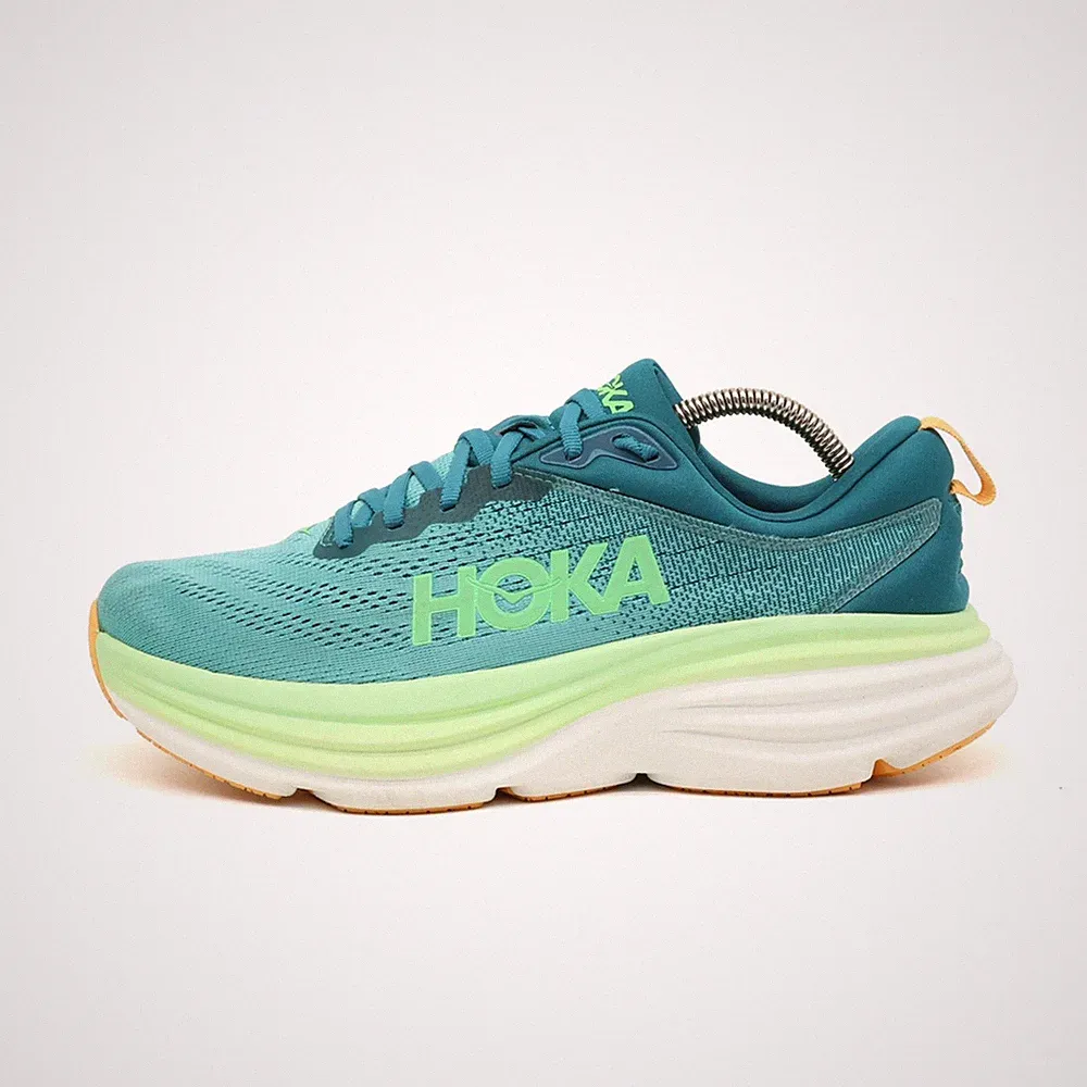 Hoka One Herren Bondi 8 Sportschuhe Türkis/Mint Leichtgewicht Laufschuh EU 41⅓