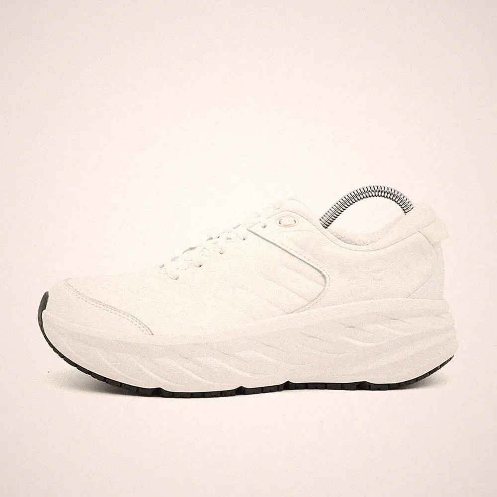 Hoka One Herren Bondi SR Sneaker Weiß Synthetik Low-Top Laufschuhe EU 42 2/3