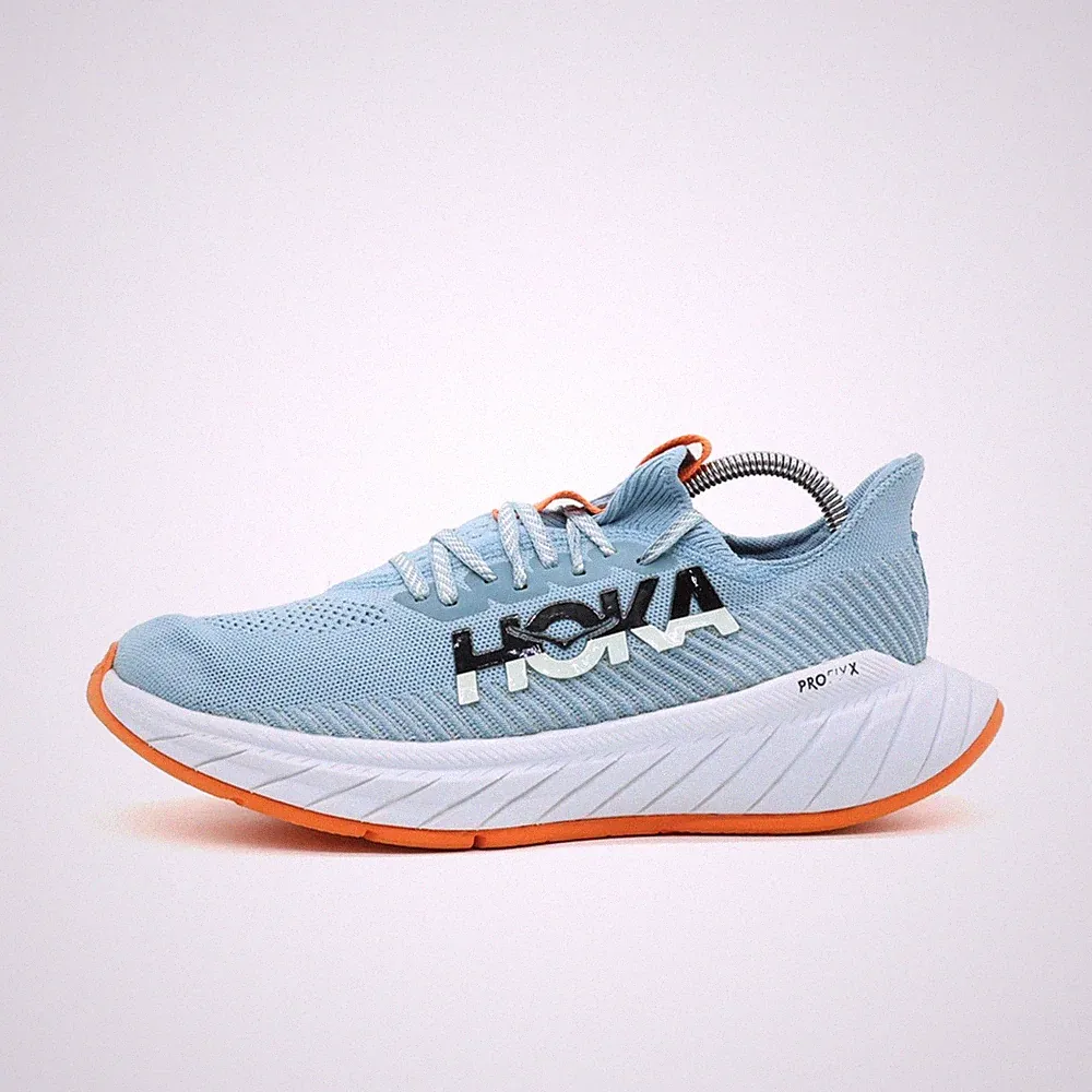 Hoka One Herren Carbon X 3 Schuhe Blau/Orange Atmungsaktiv Laufschuhe EU 42⅔