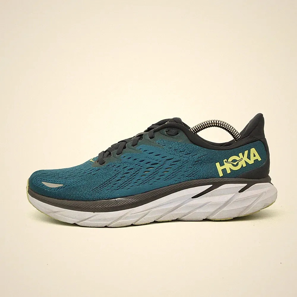 Hoka One Herren Clifton 8 Wide Sportschuhe Blau Leichtgewicht Laufschuhe EU 42