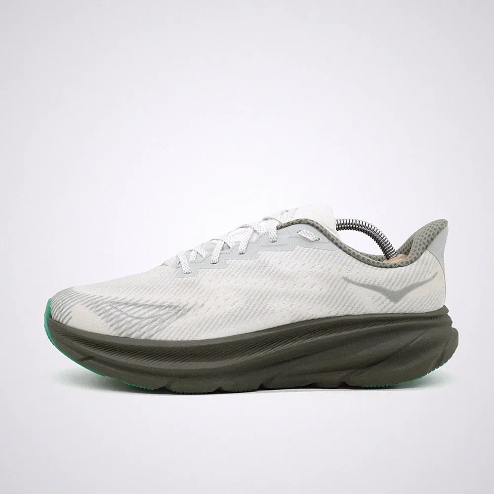 Hoka One Herren Clifton 9 GTX Schuhe weiß/grau/grü Laufschuhe EU 44 2/3