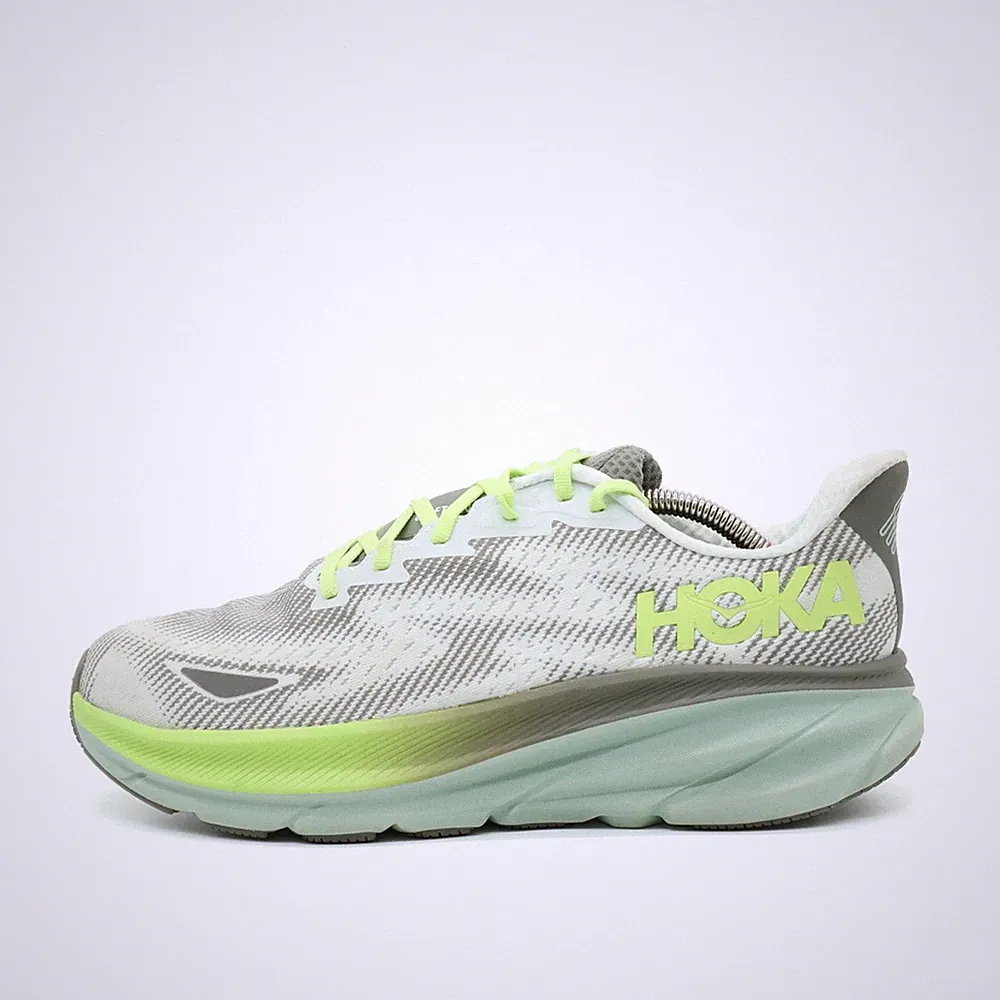 Hoka One Herren Clifton 9 GTX Sportschuhe Grau/Neongelb Laufschuhe EU 44