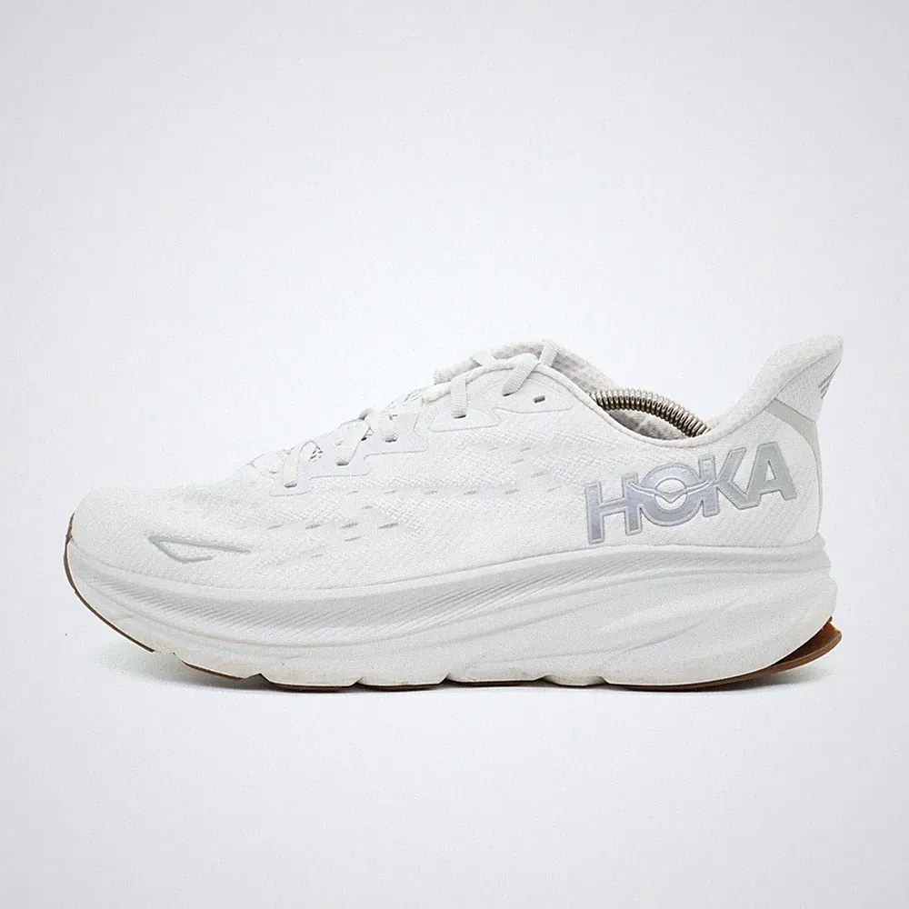 Hoka One Herren Clifton 9 Schuhe Weiß Mesh Low-Top ämpfung Laufschuhe EU 46⅔