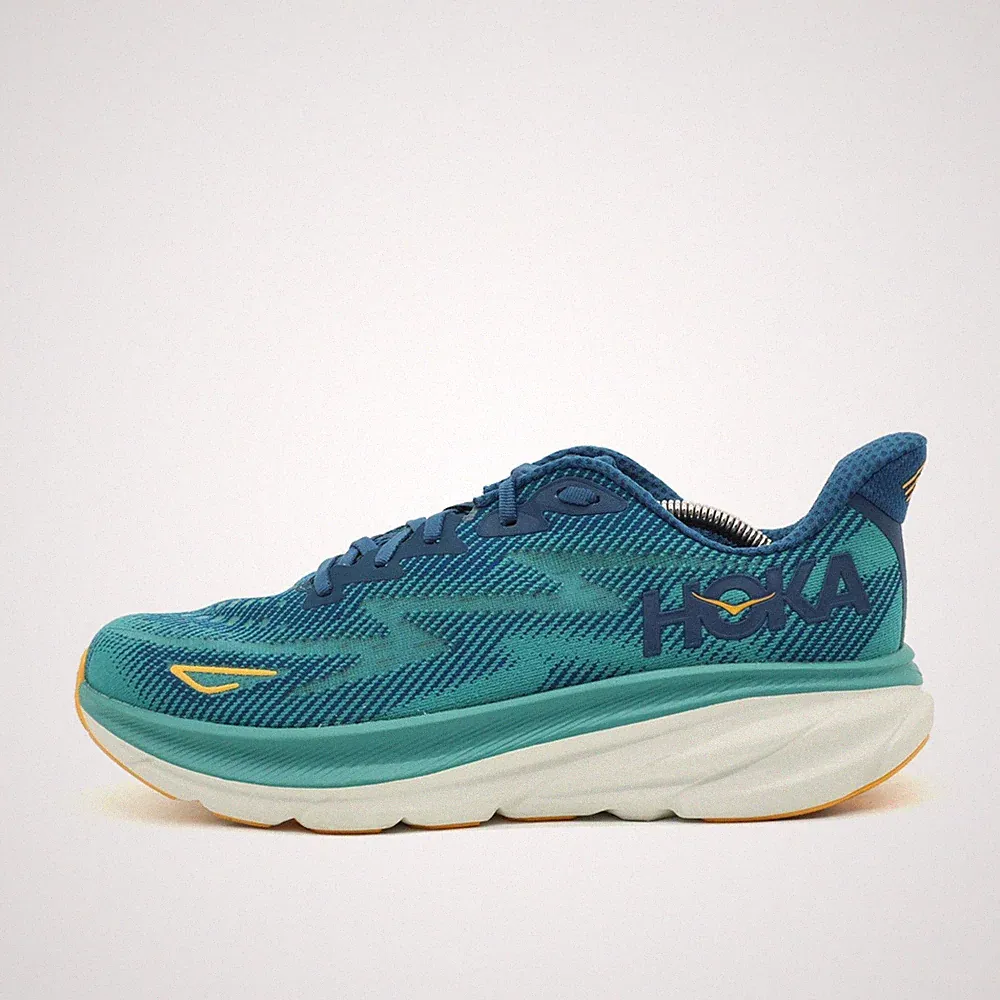 Hoka One Herren Clifton 9 Sportschuh Blau Mesh Low-Top Laufschuhe EU 44 2/3