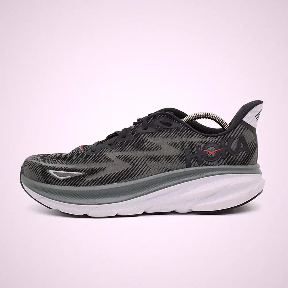 Hoka One Herren Clifton 9 Sportschuh Oliv Schwarz Leicht Laufschuhe EU 46⅔
