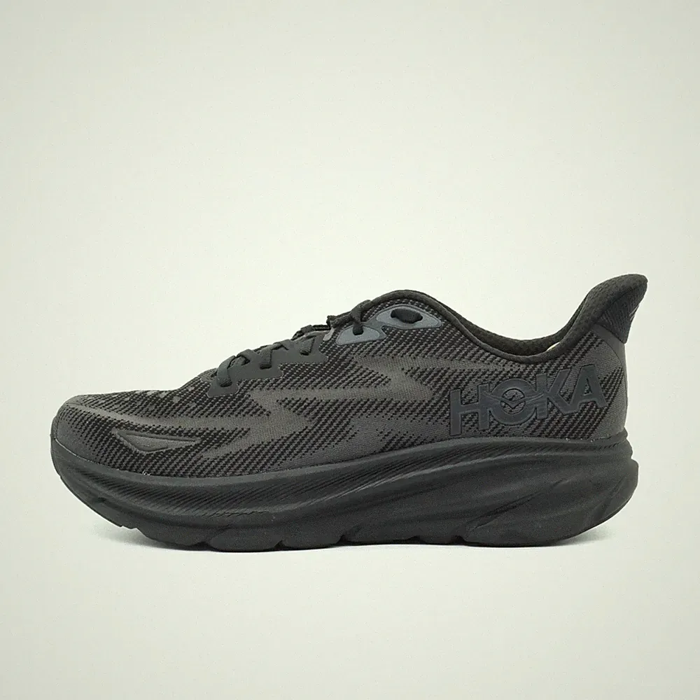 Hoka One Herren Clifton 9 Sportschuh Schwarz Mesh Low-Top Laufschuh EU 47 1/3