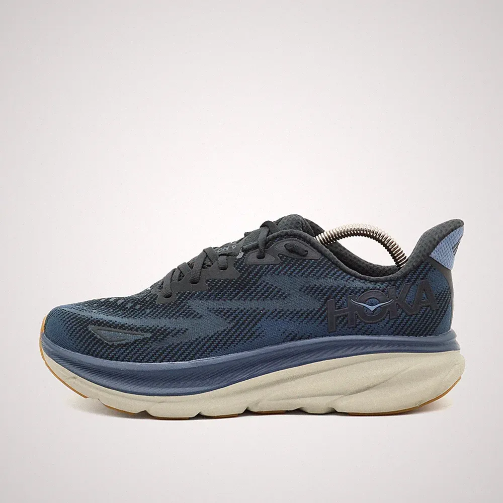 Hoka One Herren Clifton 9 Sportschuhe Blau Textil Niedrig Laufschuhe EU 42
