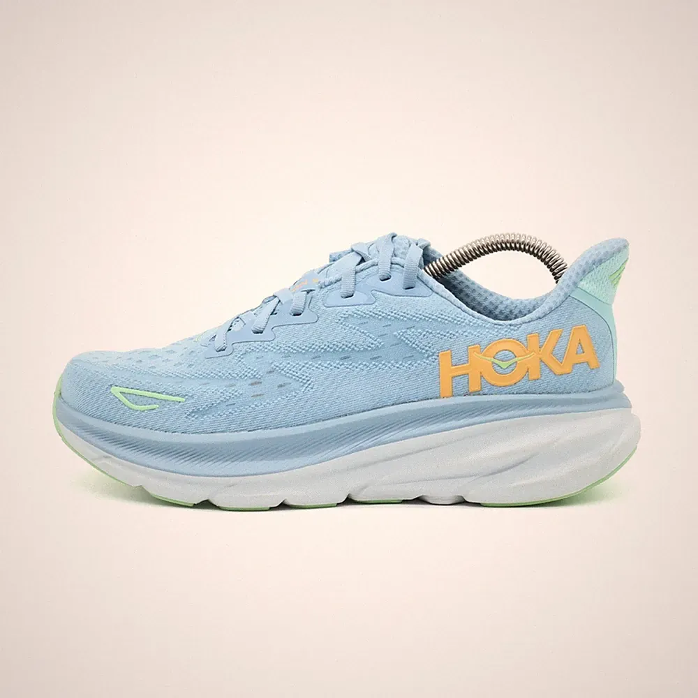 Hoka One Herren Clifton 9 Sportschuhe Hellblau Leichtgewicht Laufschuhe EU 40